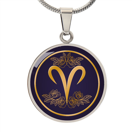 Aries | Blossom | Luxury Circle Pendant