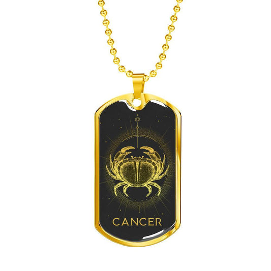 Cancer Necklace 18K Gold | Steel Silver, Cancer Zodiac Sign Pendants, Cancer Customized Astrology Necklace - Zodiac Craft