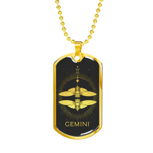 Gemini Necklace 18K Gold | Steel Silver, Gemini Zodiac Sign Pendants, Gemini Customized Astrology Necklace - Zodiac Craft