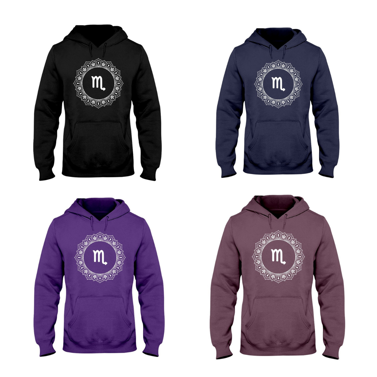 Mandala Zodiac Signs Sweatshirt Scorpio Hoodie - Zodiac Craft